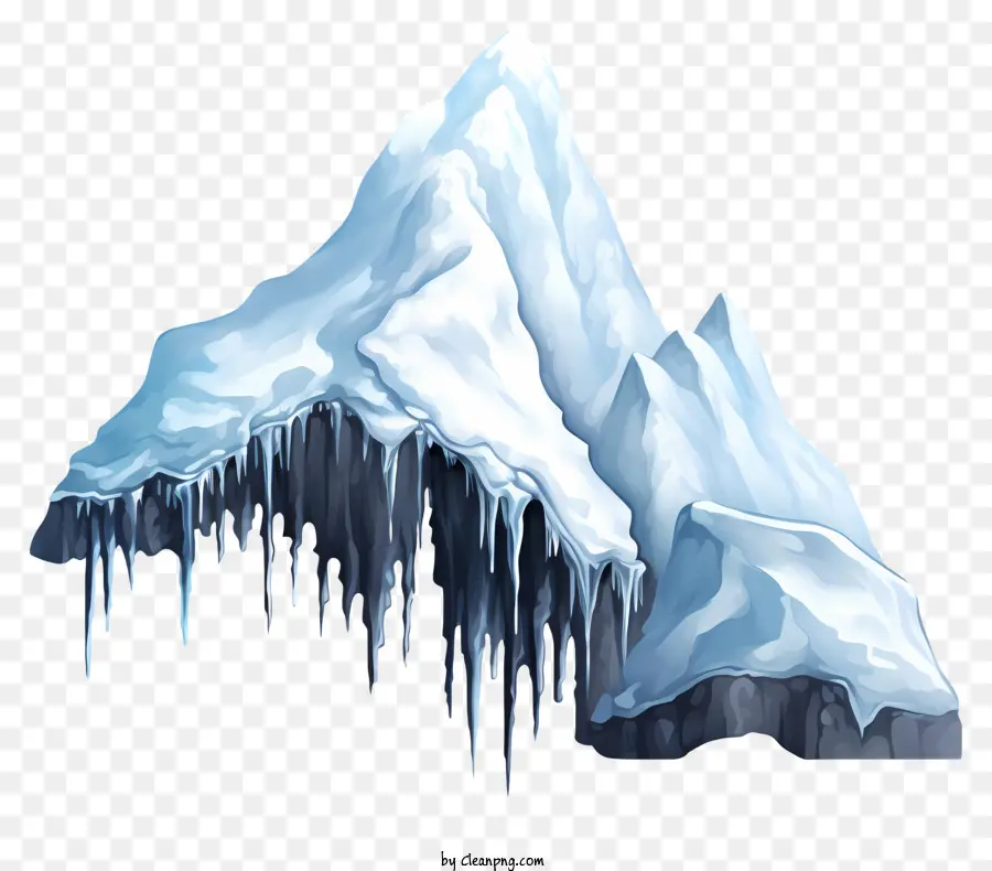 tuyết phủ đầy đá núi băng đóng băng núi tuyết Cảnh quan lạnh - Núi đông lạnh với tuyết, icicles; 
Cực lạnh