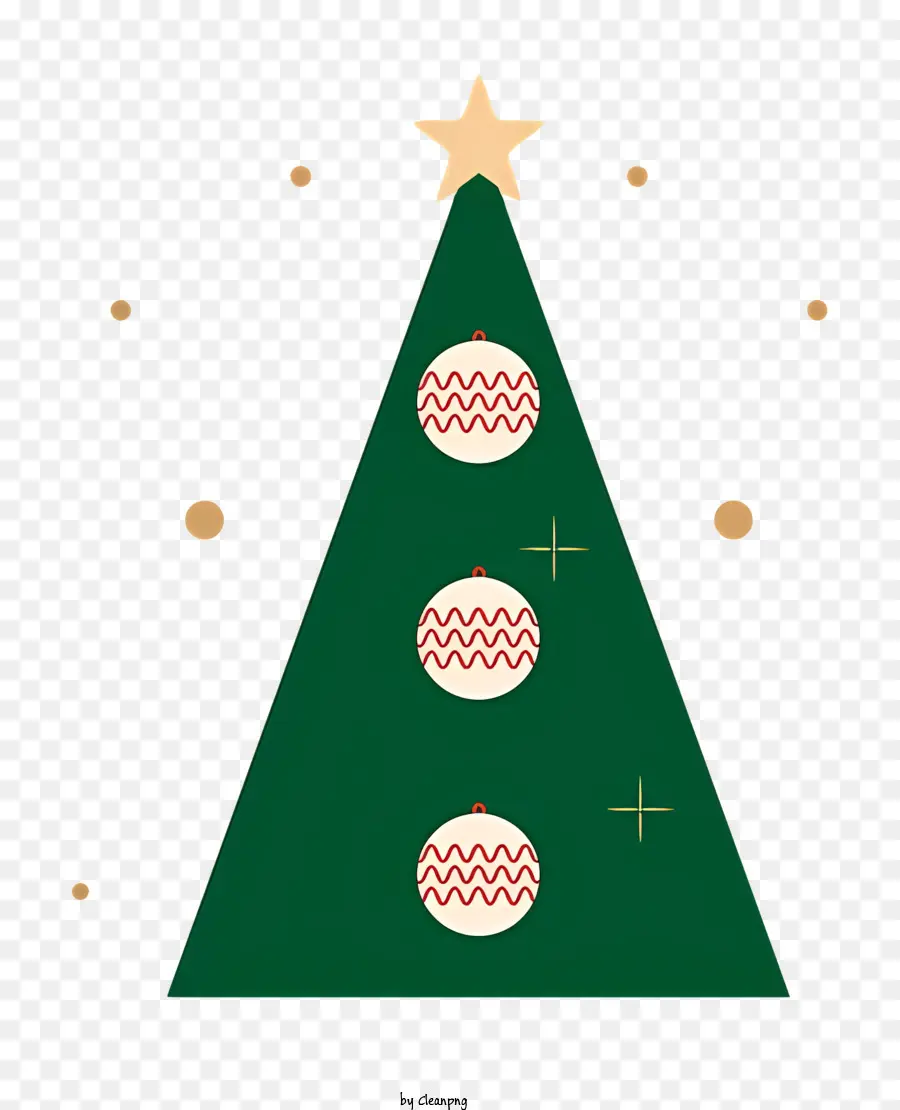 albero di natale - Albero di Natale verde con campane rosse e bianche