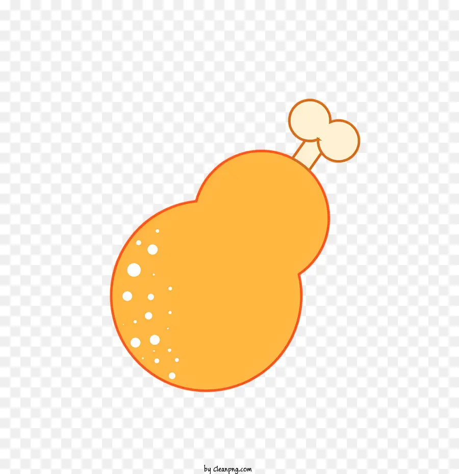 Orange - Einfache Orange Zeichnung mit Blase; 
schwarzer Hintergrund