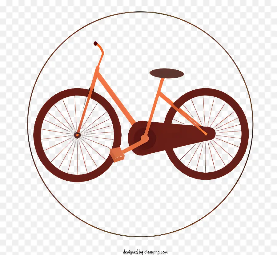 Modalità di trasporto in bicicletta a due ruote moderna bici moderna - Semplice illustrazione di un modello di bicicletta ben mantenuto