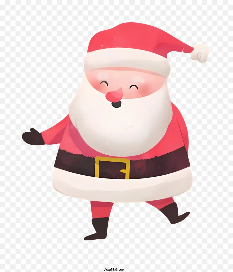 Weihnachtsmann - Cartoon Santa Claus mit rotem Anzug und Lächeln
