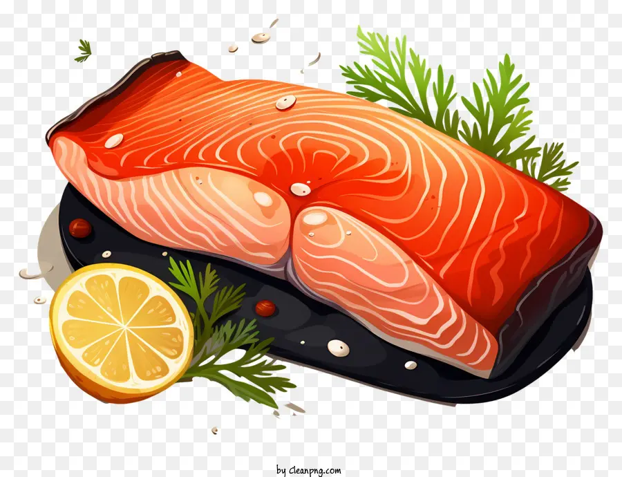 Ricetta di salmone Cooking Salmon Facile Salmon Piatto di salmone e salmone Fresh Salmon - Salmone fresco sul tagliere con fetta di limone