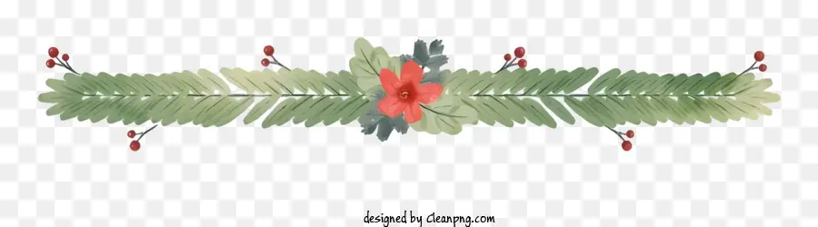 wreath leaves red and white flowers decorative element beauty of nature