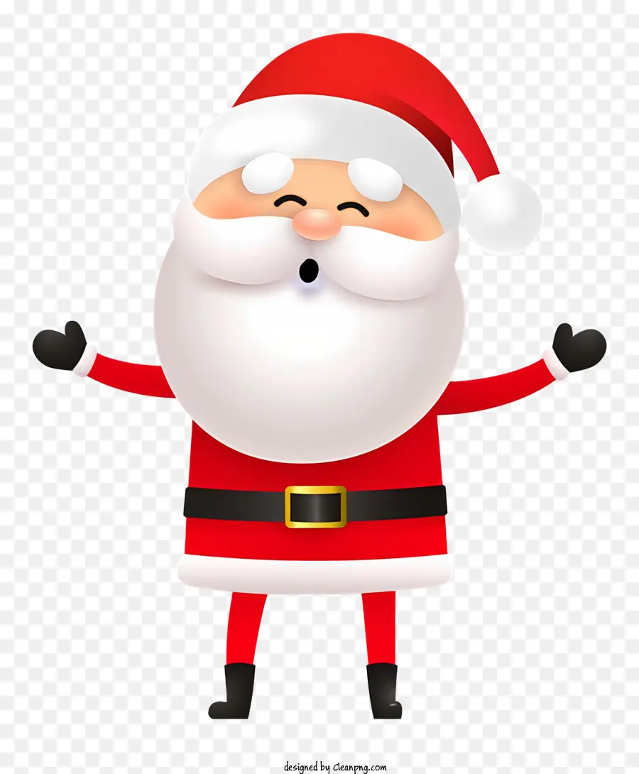 Weihnachtsmann - Cartoon Santa Claus hält einen Süßigkeiten -Stock