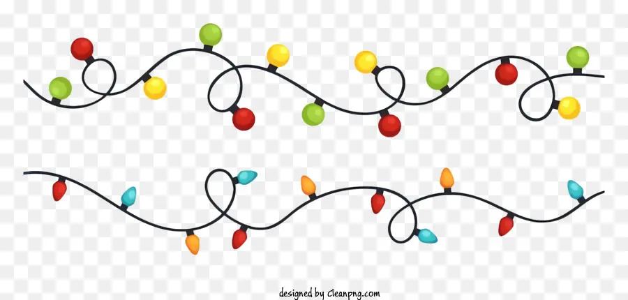 Luci colorate ondulate Festive Atmosphere Holiday Celebration Gioia - Le luci colorate ondulate festose creano un'atmosfera gioiosa