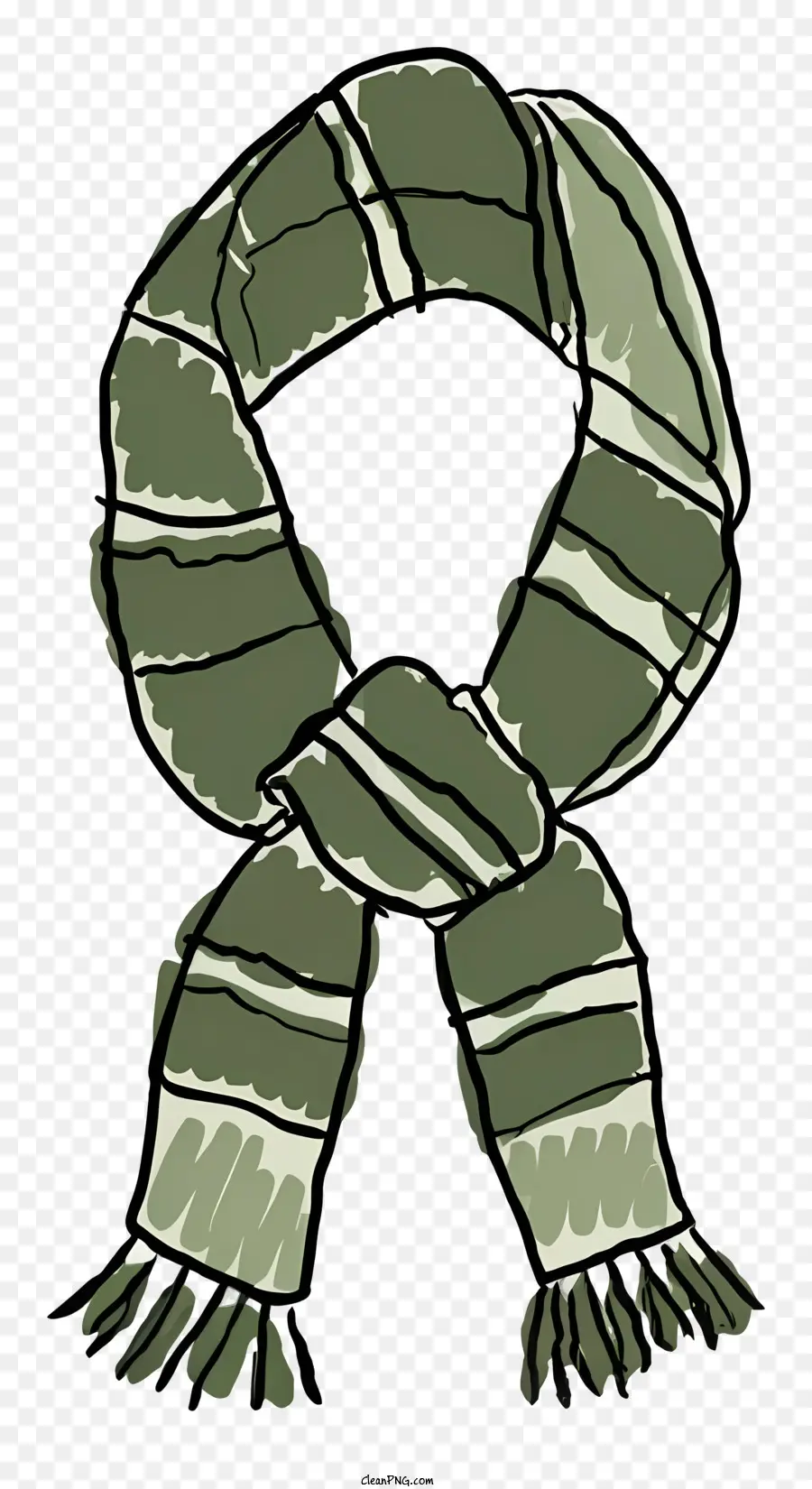 Grüner und weißer gestreiften Schal Leichter gewebter Schal - Gestreiftes grün -weißer Schal mit Randflächen