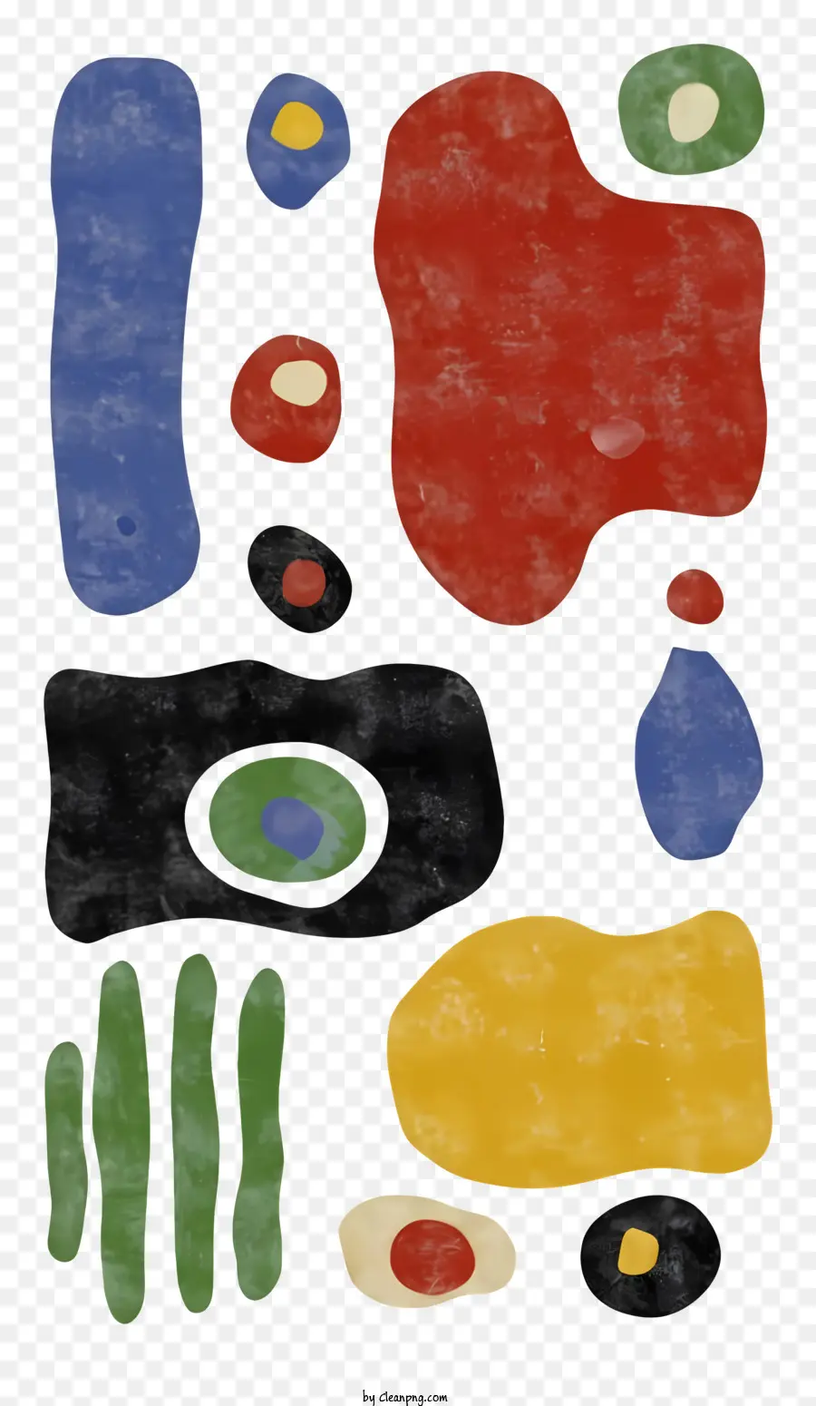 abstrakte Gestaltung - Farbenfrohe abstrakte Kreise auf schwarzem Hintergrund