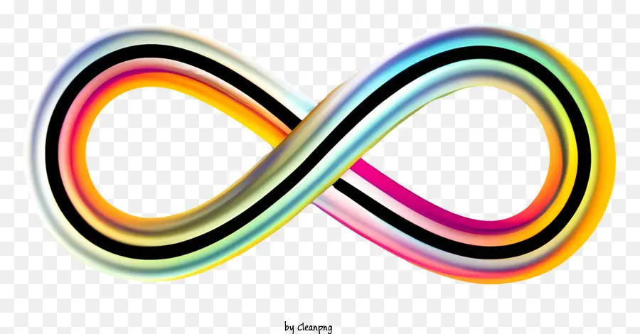 Oggetto a spirale colorato a spirale Black Sfondo combinato di linee colorate forma circolare - Spirale colorata su sfondo nero, etereo e galleggiante