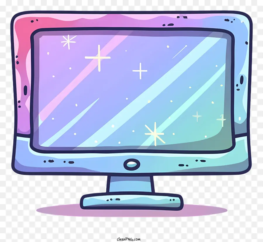telaio nero - Stelle colorate sulla cornice dello schermo del computer trasparente