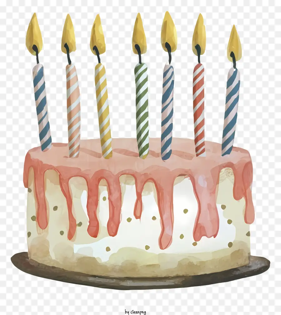 candele di compleanno di torte candele colorate glassa - Torta di compleanno colorata con più candele