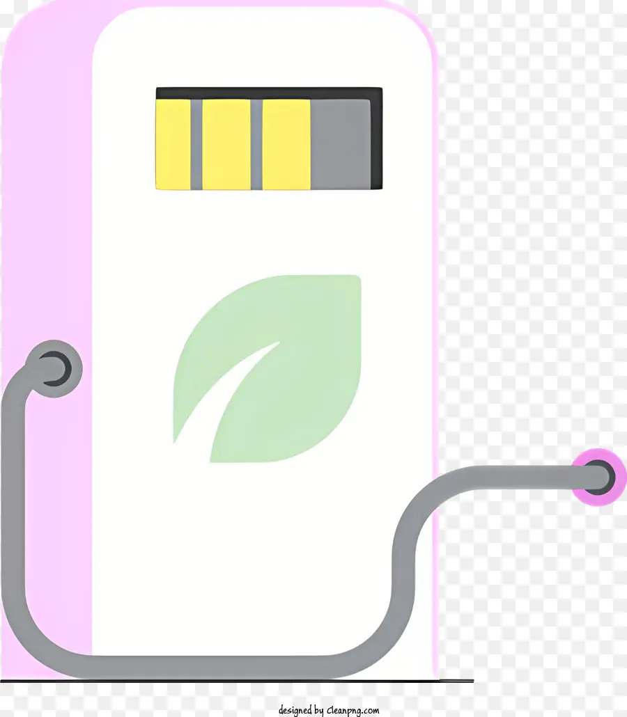 Pompa di benzina Distributore di carburante Pompa di benzina rosa pompa a vela a foglia verde - Pompa a gas rosa con foglia verde all'aperto