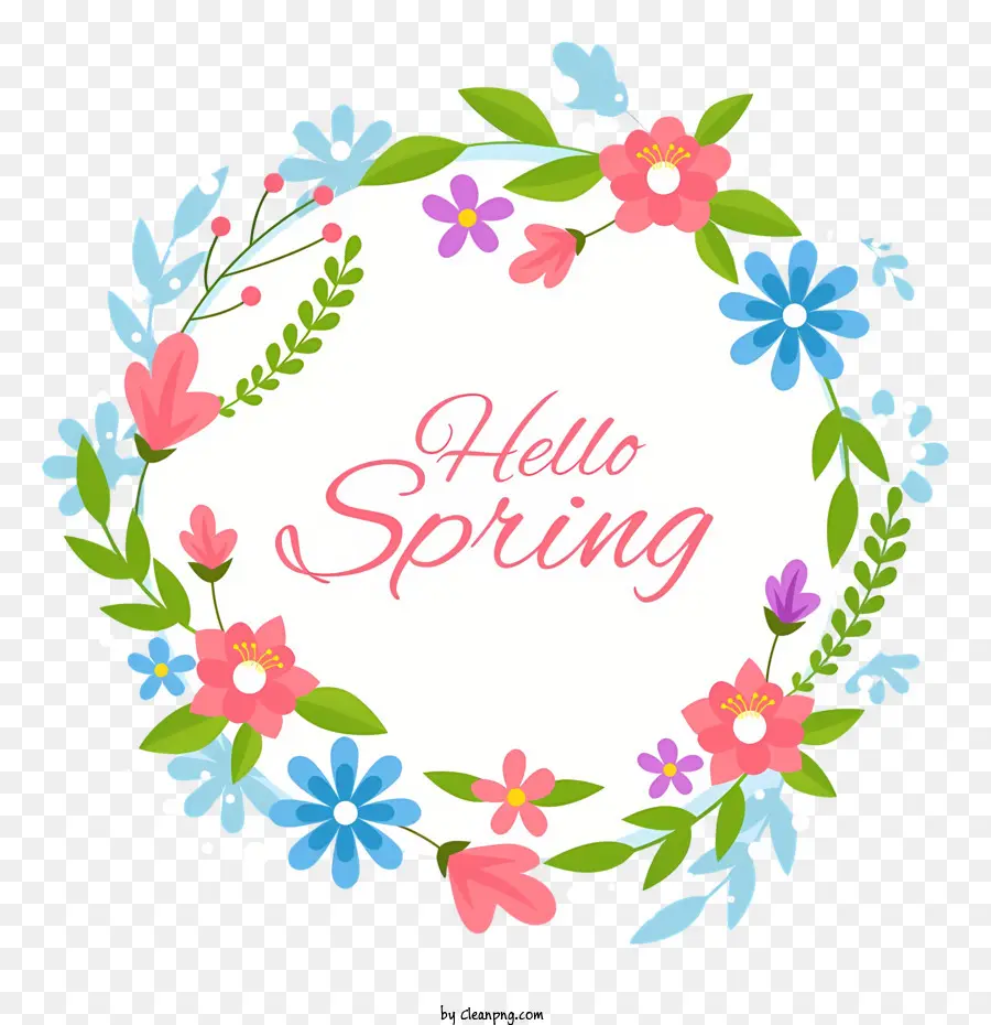 xin chào mùa xuân - Vòng hoa hoa với 
