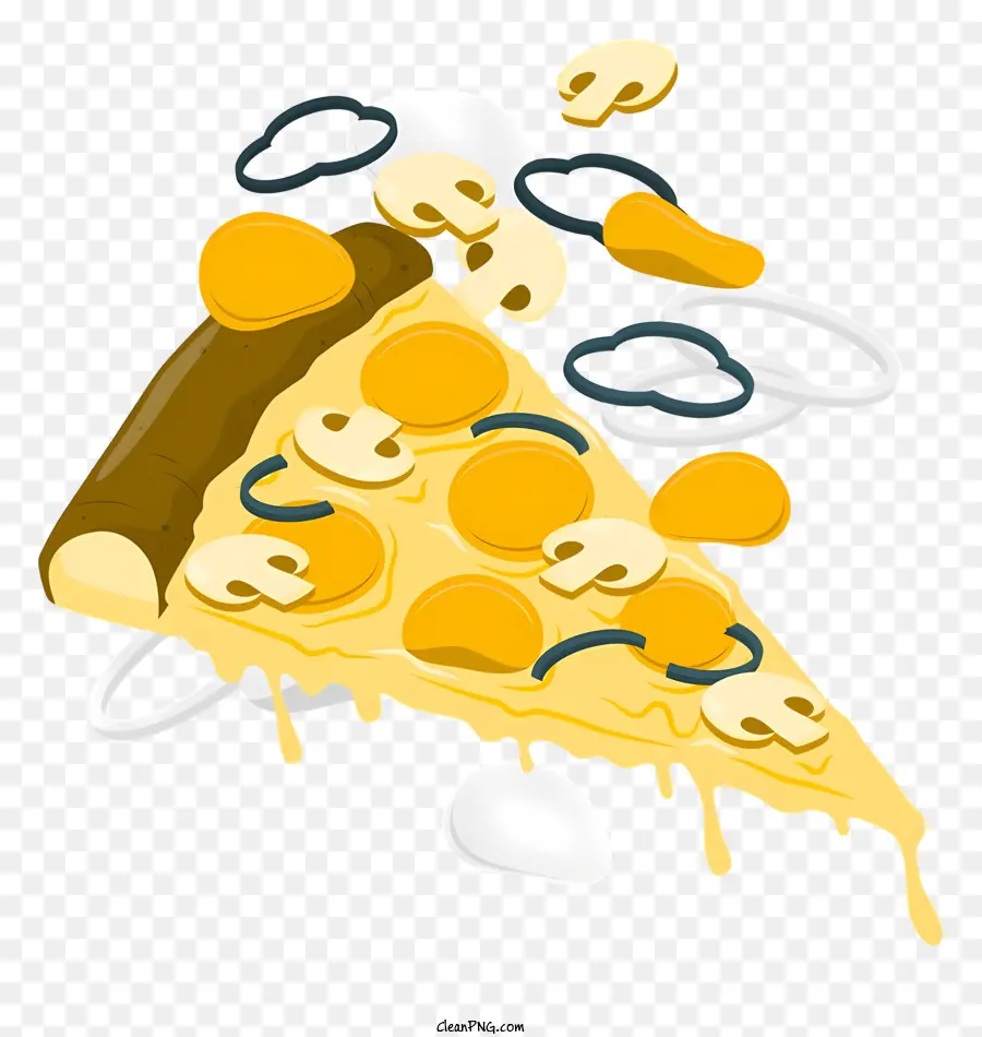 una fetta di pizza - Fetta di pizza con formaggio, peperoni, olive