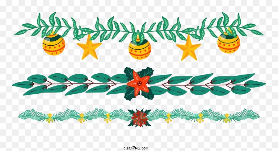 decorazione di natale - Decorazione natalizia con foglie verdi, agrifoglio, stella