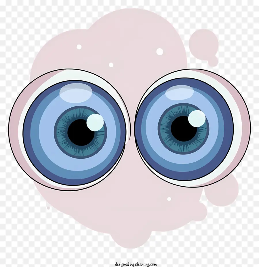 sfondo bianco - Personaggio del cartone animato carino con occhi blu e aspetto smudtato