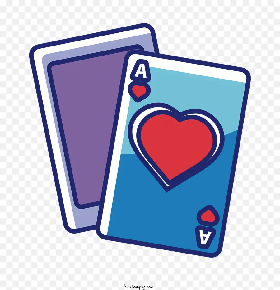 Herz symbol - Flache 2D -Herzkarte auf violettem Hintergrund