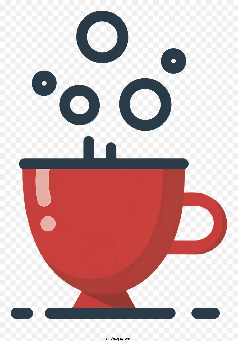 caffè - Bevanda calda in tazza rossa con vapore
