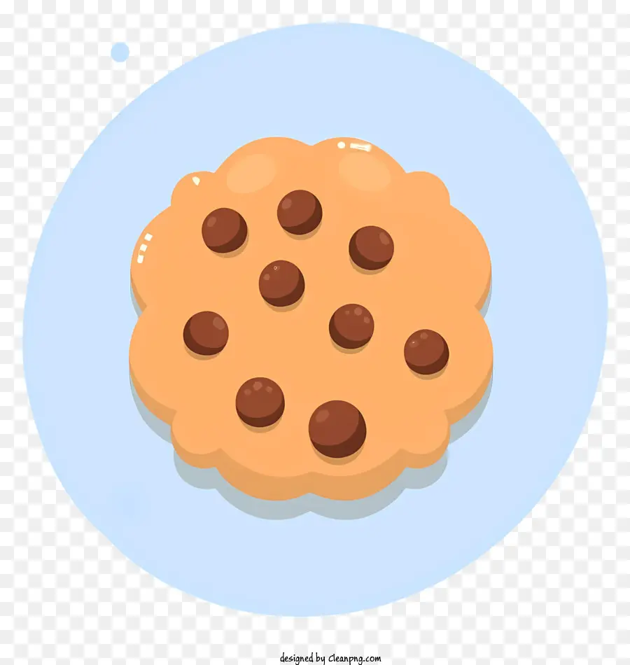 Cookies sô cô la chip cookie tấm bánh quy vụn bánh quy trên bầu trời xanh - Bánh quy sô cô la trên đĩa màu xanh, bầu không khí ấm cúng