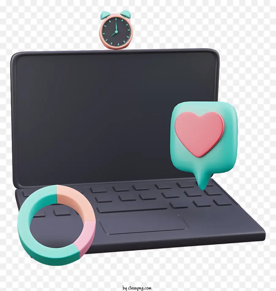 Adesivo per laptop Blue Heart Previsto Le precipitazioni accumulate - Laptop con adesivo per il cuore blu e grafico delle precipitazioni