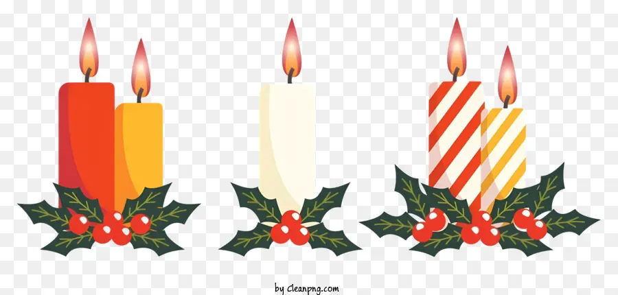 Weihnachten Kerzen - Schwarz -Weiß -Bild von Kerzen mit Schleifen