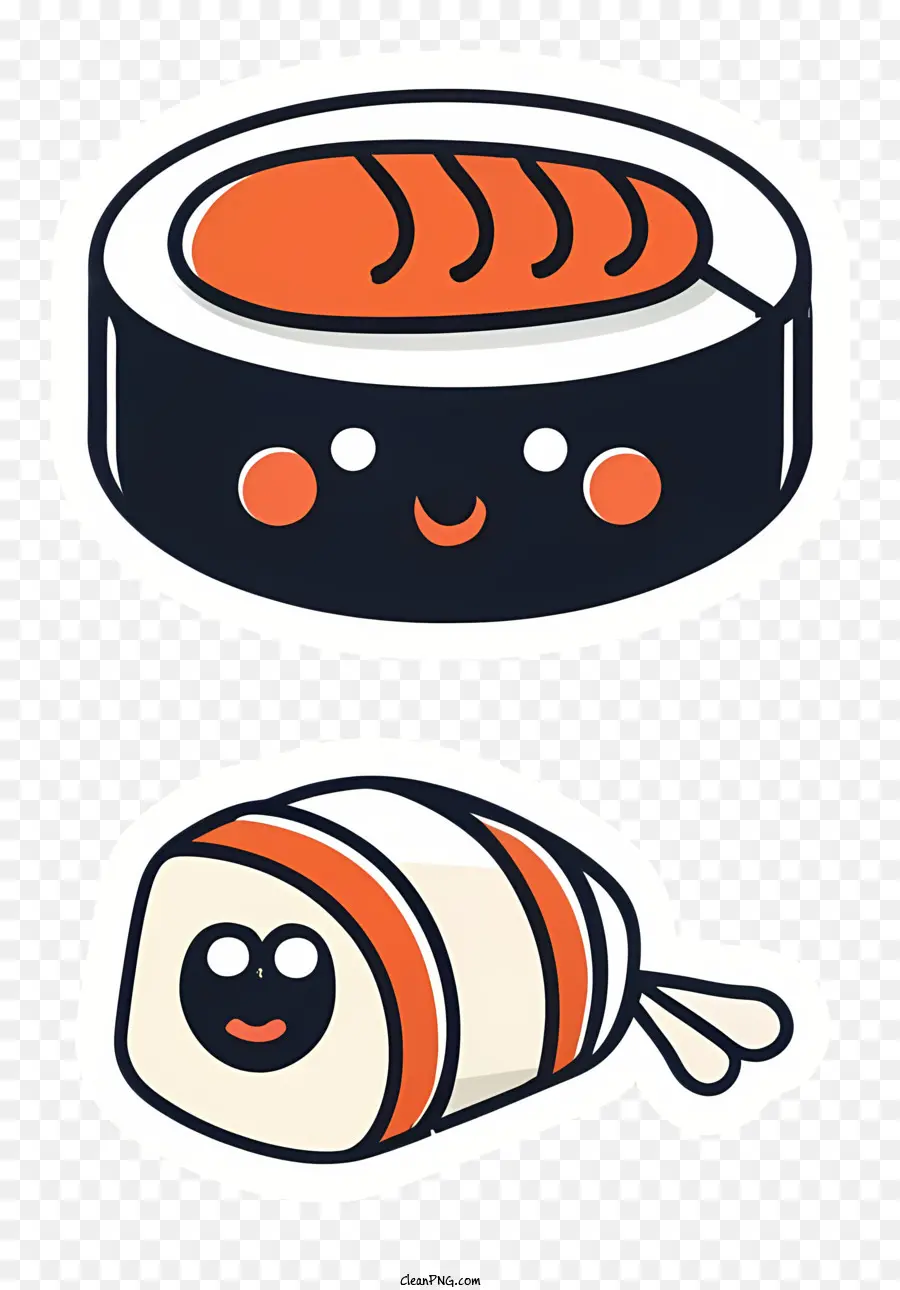 sushi cuộn gà sushi sushi bơ sushi kem sushi - Hai cuộn sushi làm bằng thịt gà, cá hồi, bơ, phô mai kem, gừng ngâm, rong biển nori, và dưa chuột trên đầu