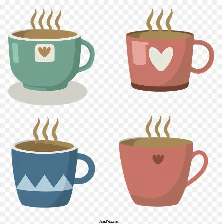 colored mugs hot drinks steam different sized mugs mug designs