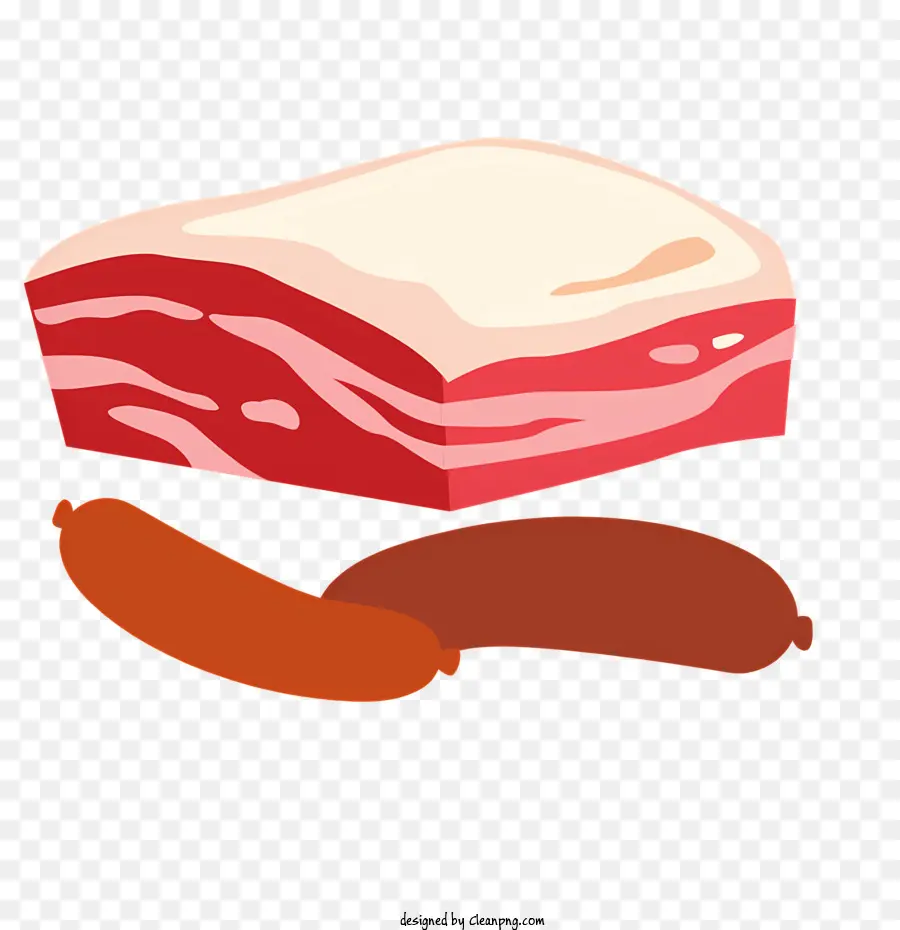 bacon sausage crispy texture thinly sliced round sausage