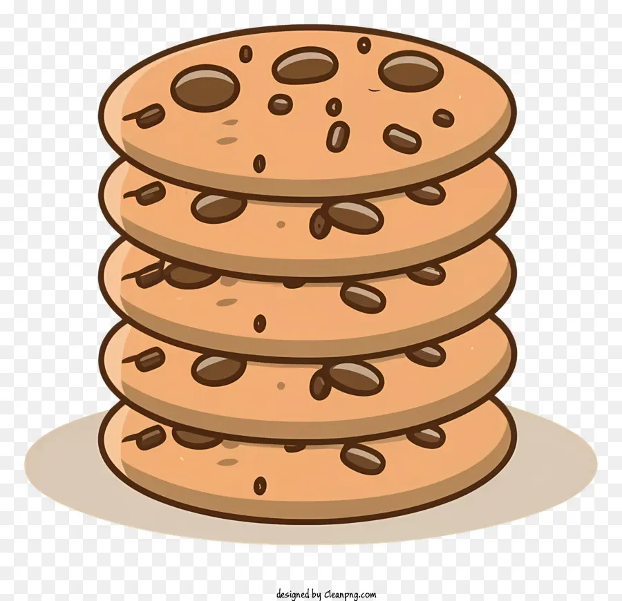 cookies chocolate chip cookies stack of cookies symmetrical cookies cookie formation