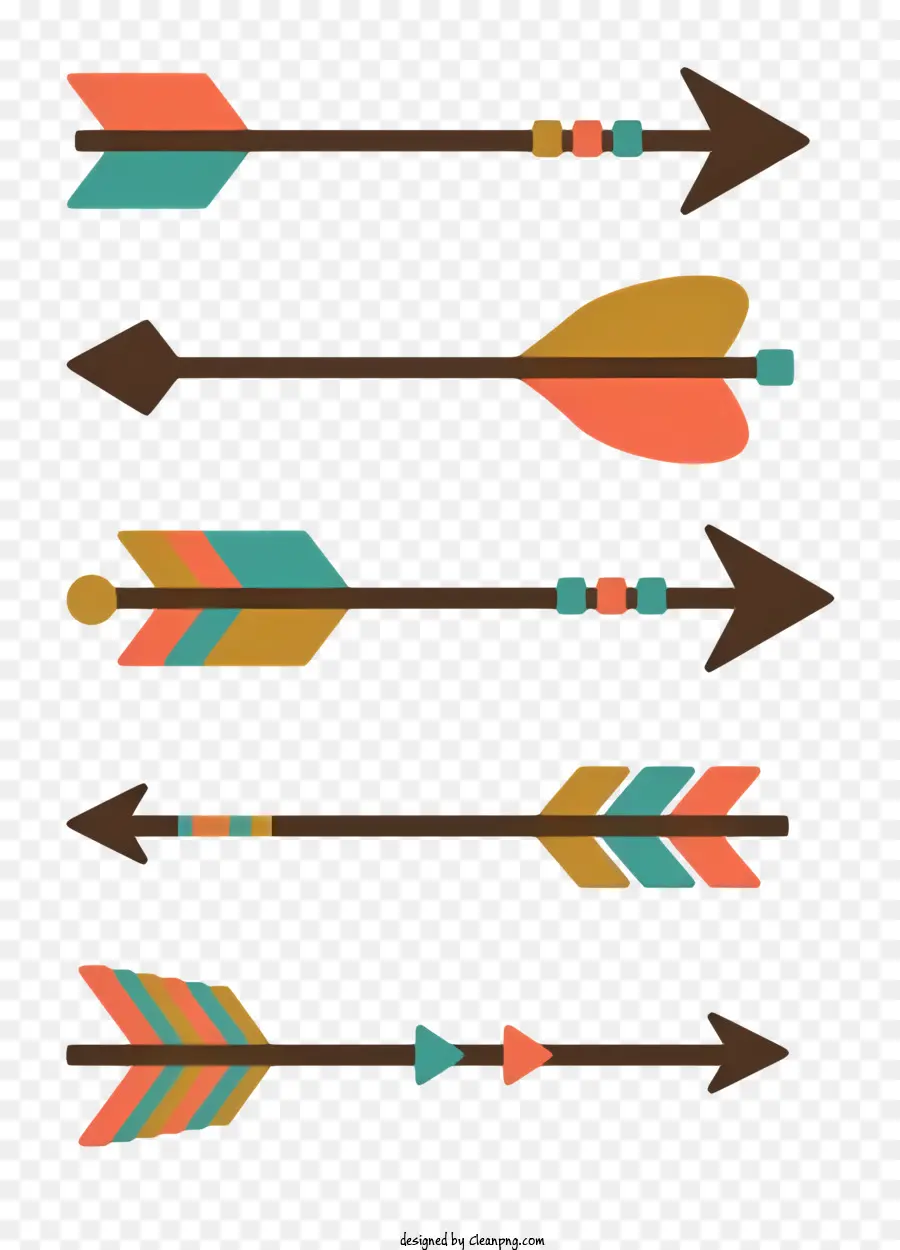frecce colorate indicazioni frecce dipinte sfondo nera puntata frecce - Frecce colorate con disegni unici, sfondo nero
