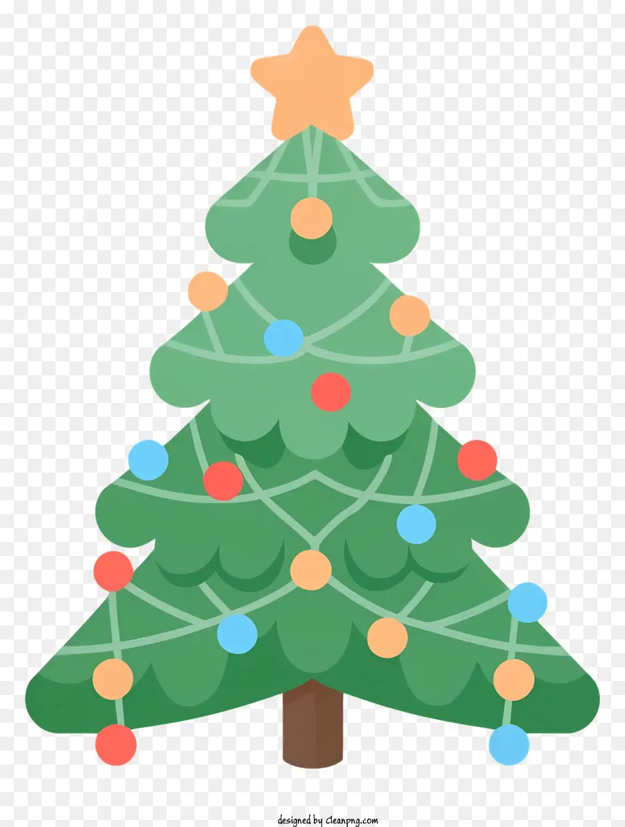 Weihnachtsbaum - Festlicher Weihnachtsbaum mit bunten Dekorationen