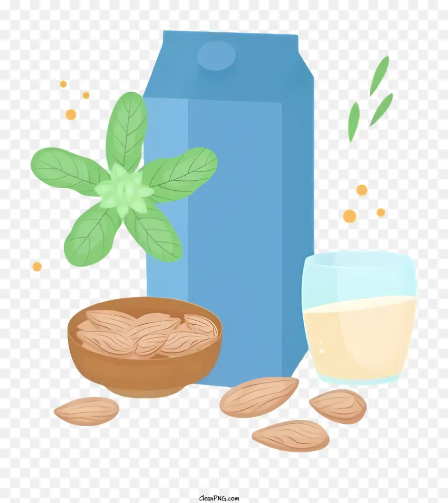 almonds apple milk healthy snacks nutritional foods
