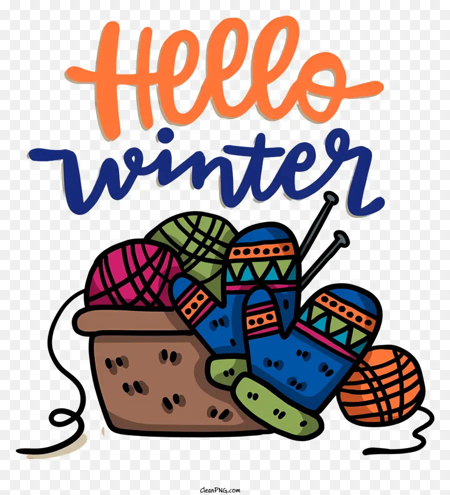 felice inverno - Gattino vintage con palline di filo colorate, a tema invernale