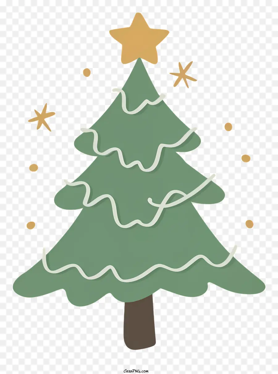 albero di natale - Immagine semplice di un albero di Natale verde