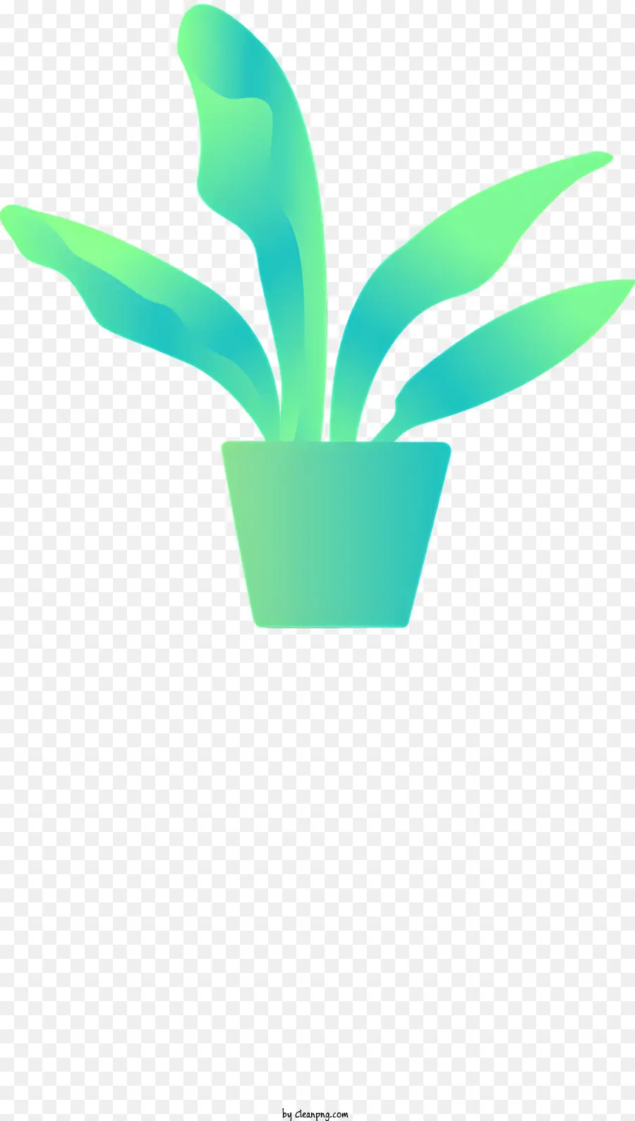 potted plant silhouette black background leaves stems