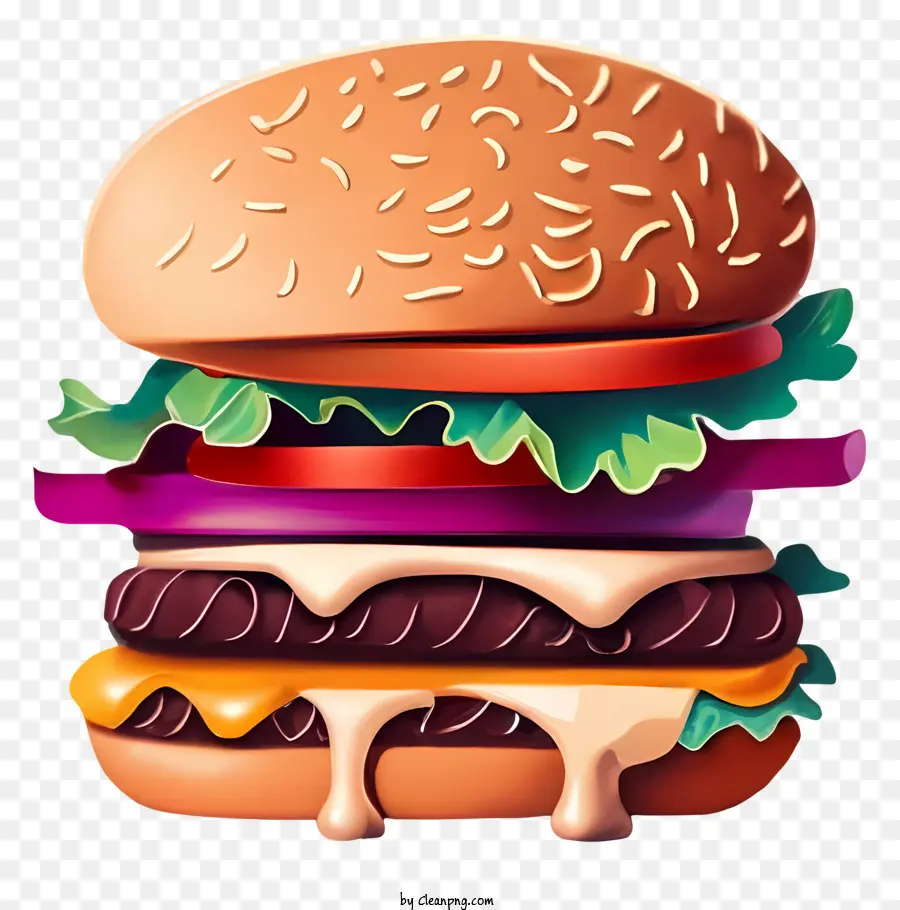 Hamburger - Ein nicht interaktives Bild eines Hamburgers