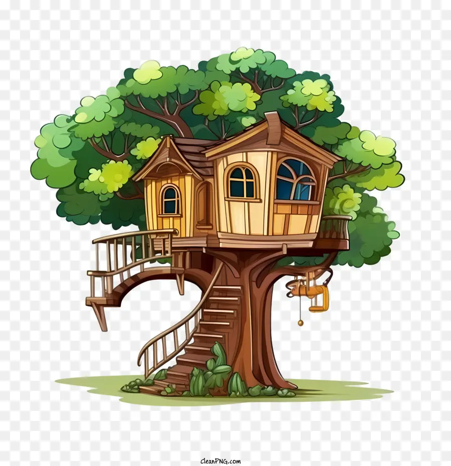 Ngôi nhà trên cây ngôi nhà trẻ em chơi gỗ Playhouse Treehouse Treehouse - 