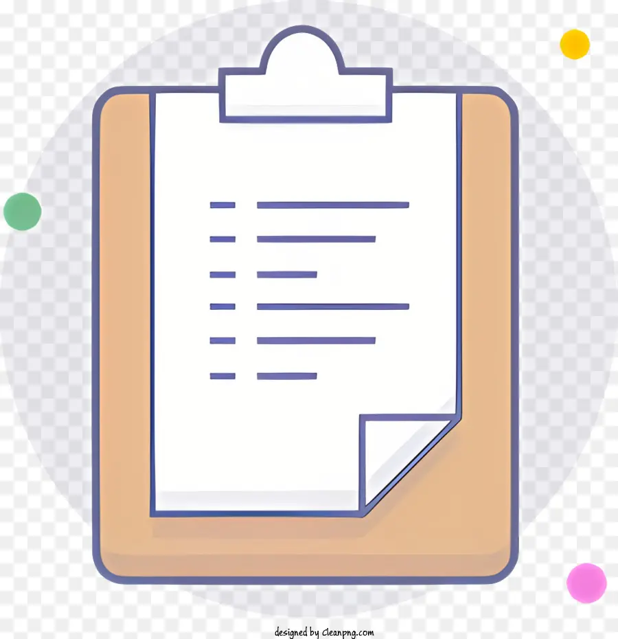 Aufgaben der Zwischenablageliste farbige Kreise Papier - Aufgabenliste mit farbigen Kreisen in der Zwischenablage