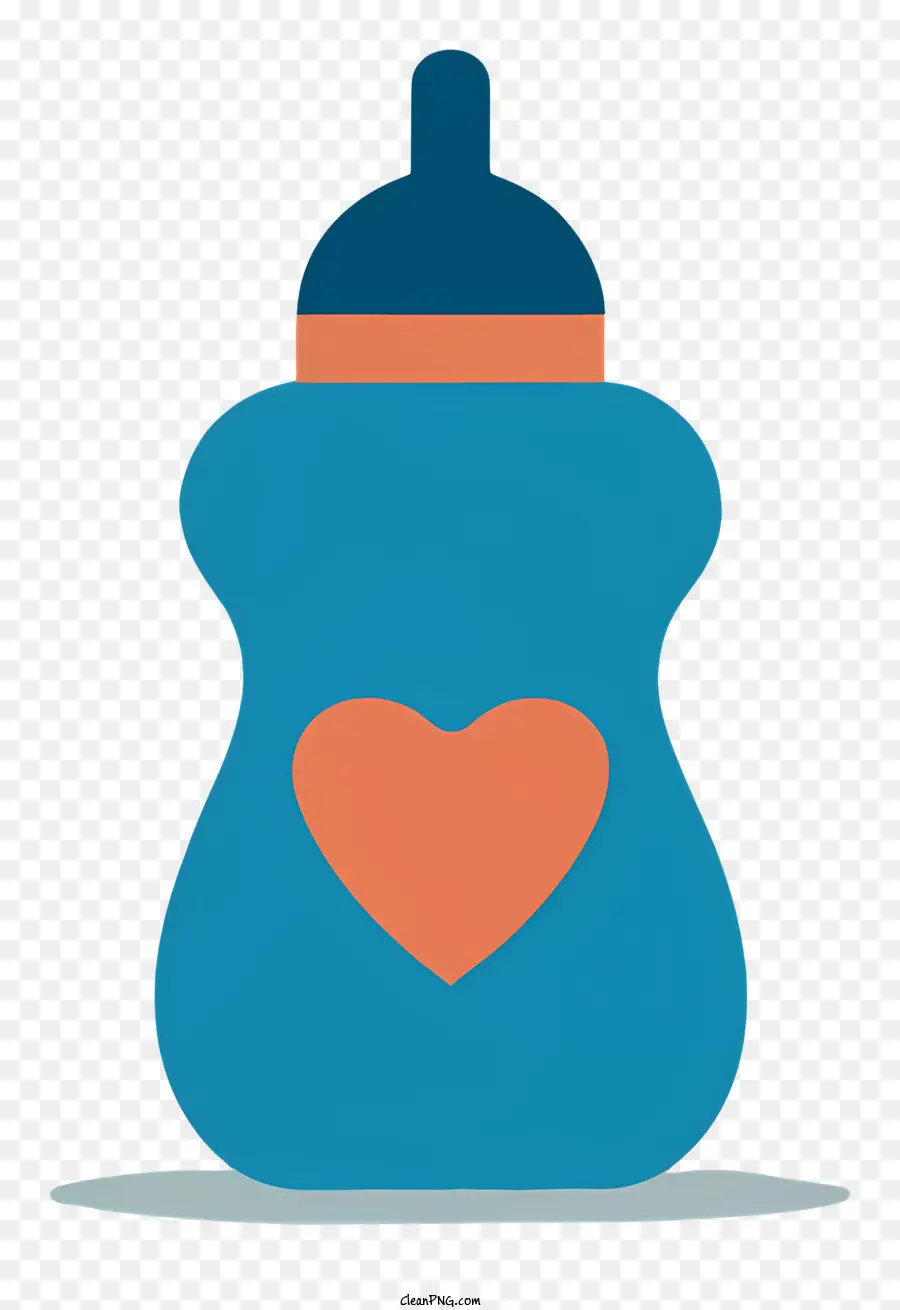 biberon - Paglia a forma di cuore in bottiglia a tema biberon