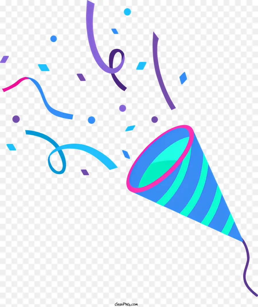 Geburtstagsparty - Farbenfrohes konisches Objekt, möglicherweise für Feierlichkeiten oder Parteien