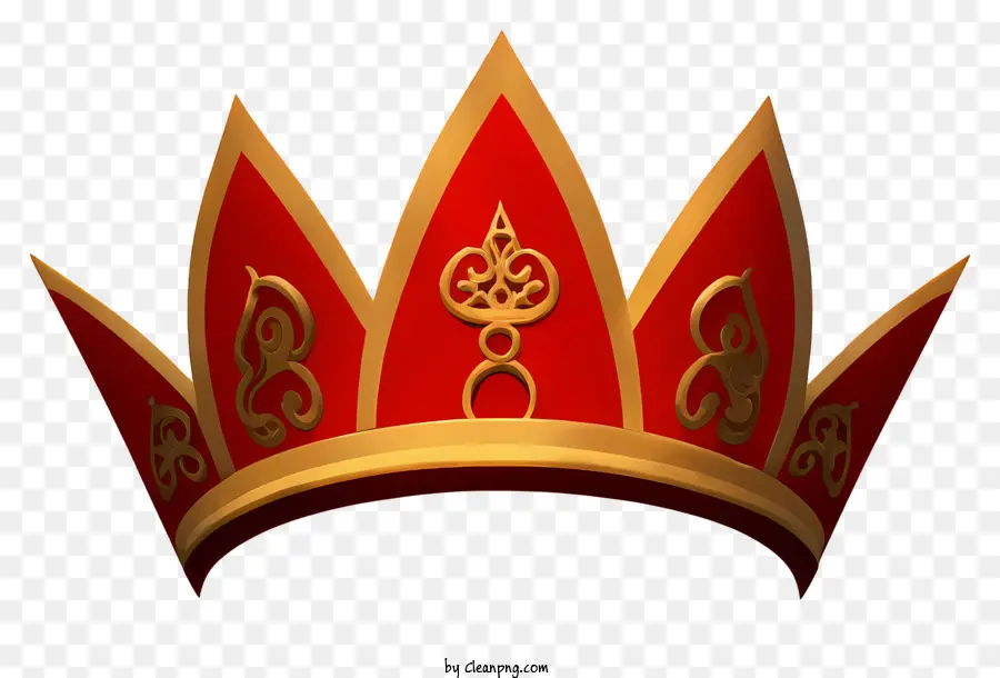 corona in oro - Corona d'oro progettata in modo intricato su sfondo nero
