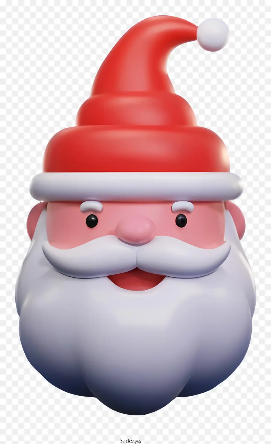 Weihnachtsmann - Santa Claus Head in Schwarz -Weiß -Bild