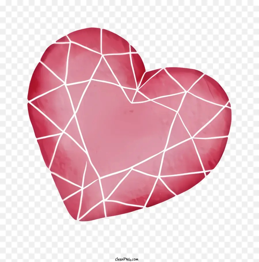 Pink Heart Diamond Art herzförmiges Objekt symmetrisches Muster atemberaubendes Bild - Pink Diamond Heart auf schwarzem Hintergrund