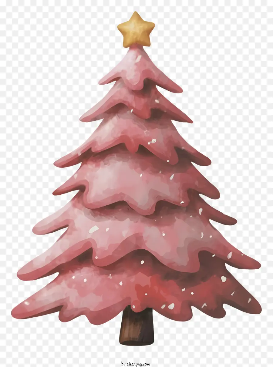 Pink Weihnachtsbaum Schnee und Eis Weihnachtsbaumstern auf dem Weihnachtsbaum stehend Weihnachtsbaum rosa Schnee Weihnachtsbaum - Rosa Weihnachtsbaum mit Schnee, Eis, Stern