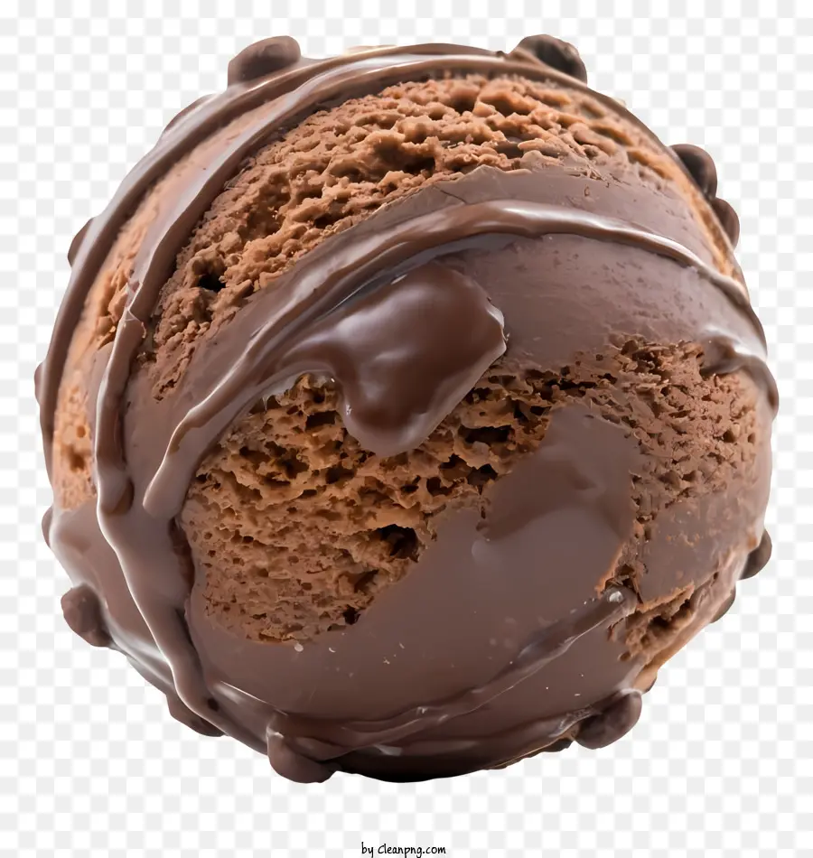 Schokoladenchip Eiscreme Cream Cone Chocolate Dessert Dessert süßer Leckerbissen - Schokoladen -Chip -Eiscremekegel mit tropfender Schokolade