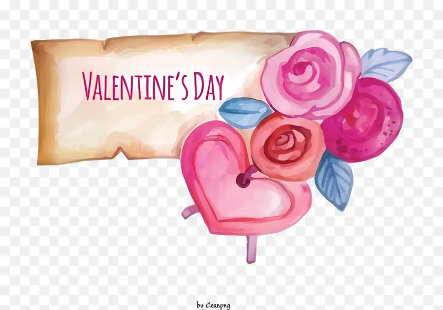 Il Giorno di san valentino - Heart of Flowers ad acquerello per San Valentino