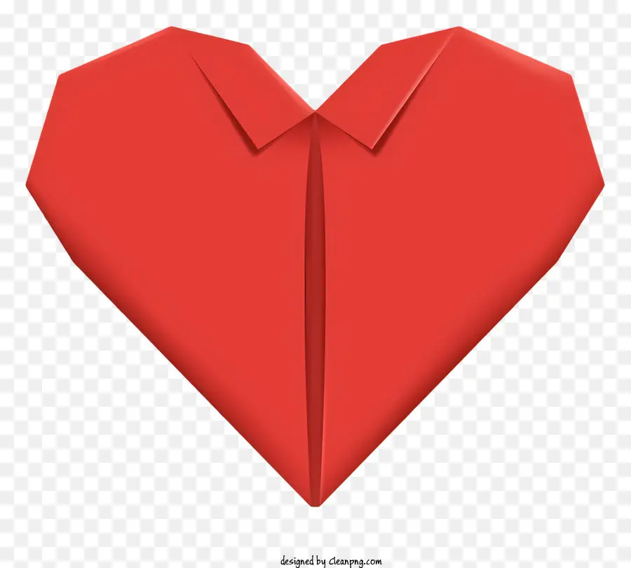 Cuore Di Carta - Carta a forma di cuore con colletto simile a una camicia