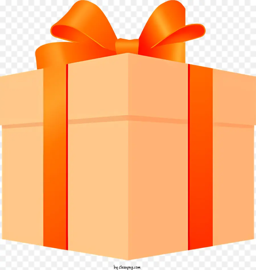 Geschenkbox - Geschenkbox mit Orangenbogen auf schwarzem Hintergrund