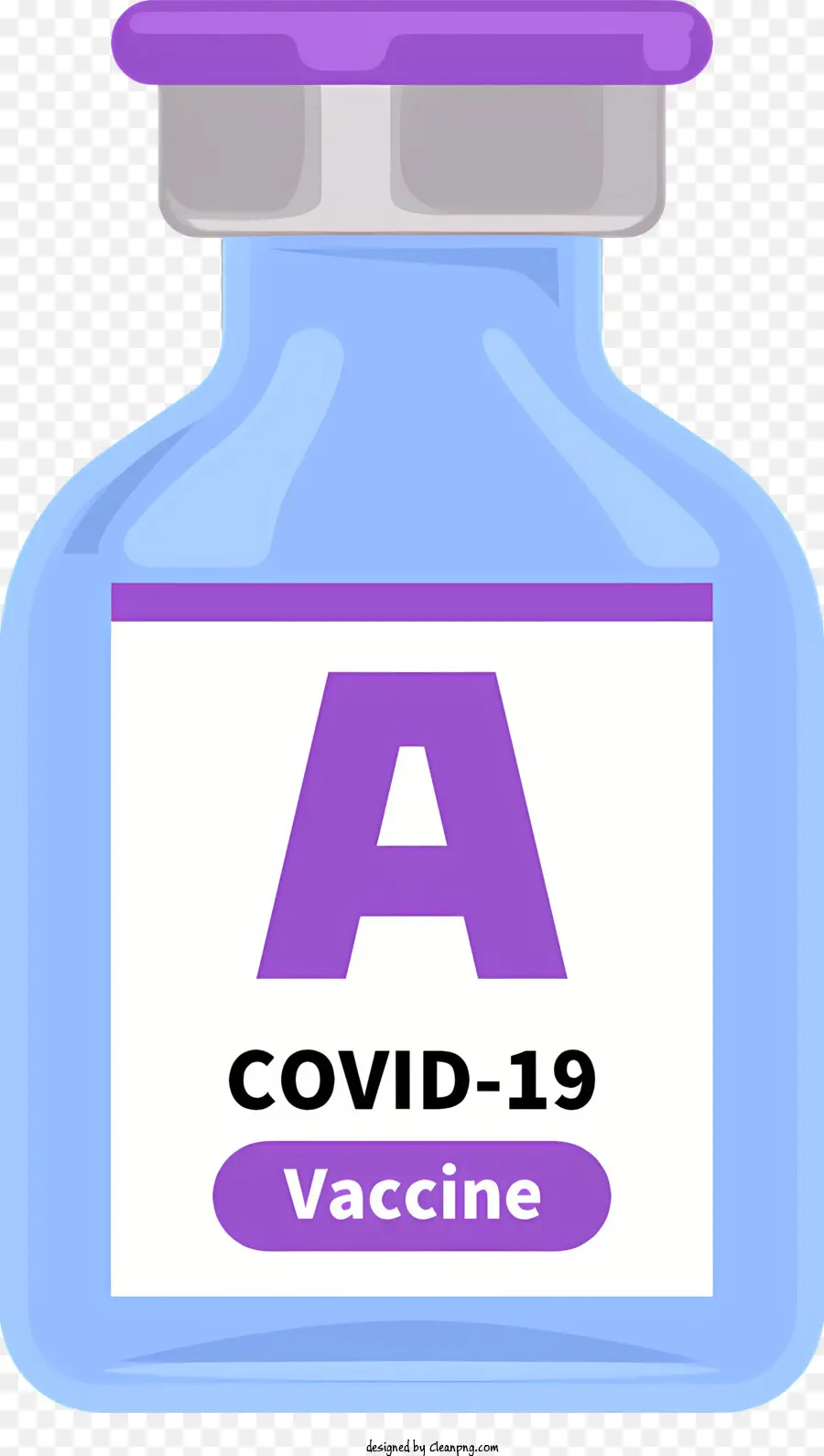 COVID-19 VACCINO SEMPREVIBILE COVID-19 VACCINA BLU e PERPOLA COVID-19 PROVEZIONE BLACO BLACK BLACK BLACK - Bottiglia di vaccino covid-19: blu, viola, prevenzione