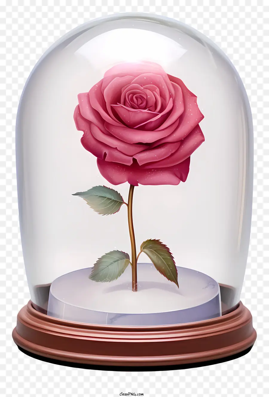 bông hồng đỏ - Hoa hồng đỏ trong vòm thủy tinh, tượng trưng cho tình yêu