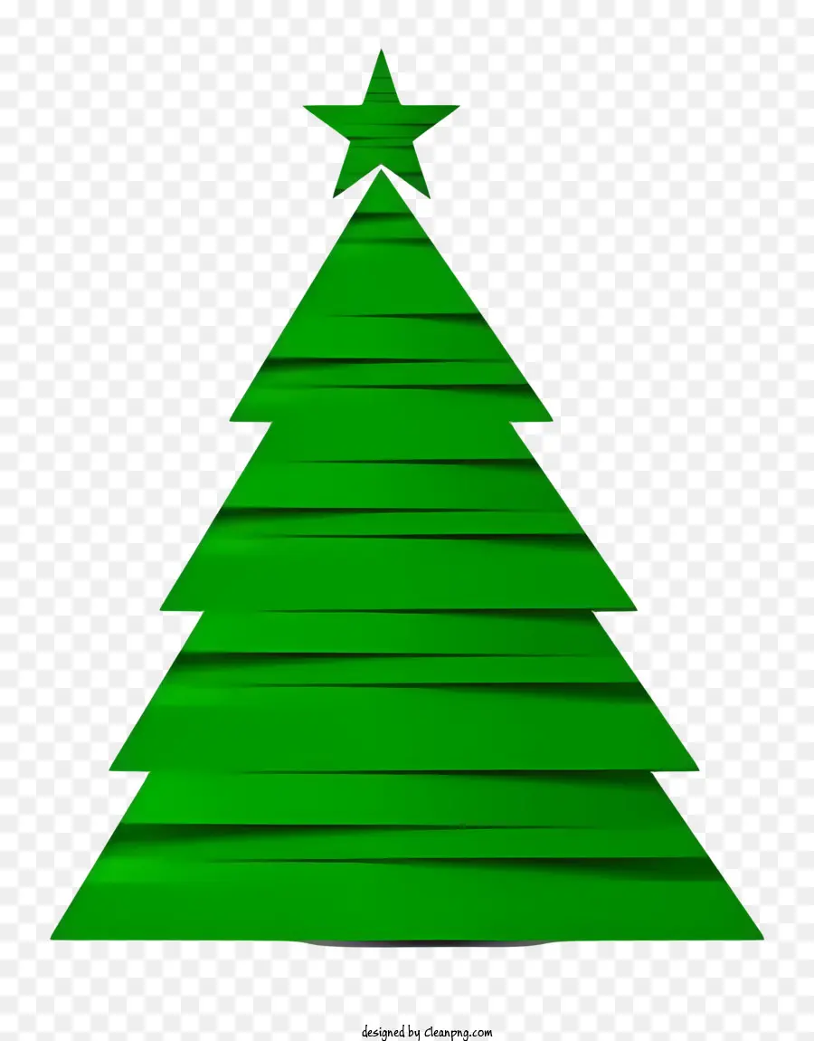 Papier Weihnachtsbaum 3d Papierhandwerk DIY Weihnachtsbaum grüner Papierbaum Papier Klappkunst - Papier Weihnachtsbaum auf schwarzem Hintergrund, dreidimensional